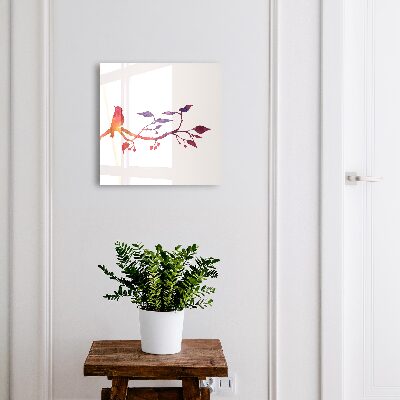 Key storage box A branch with a bird