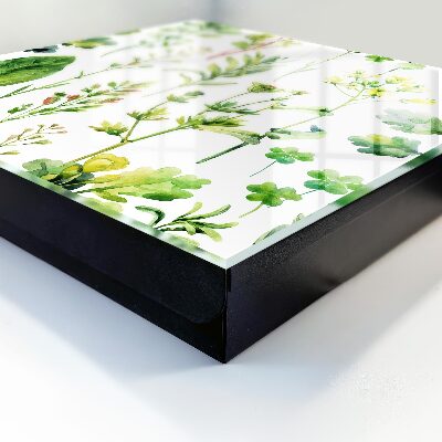 Key cabinet for wall Watercolor plants