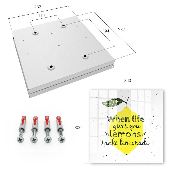 Key storage box Lemon motif
