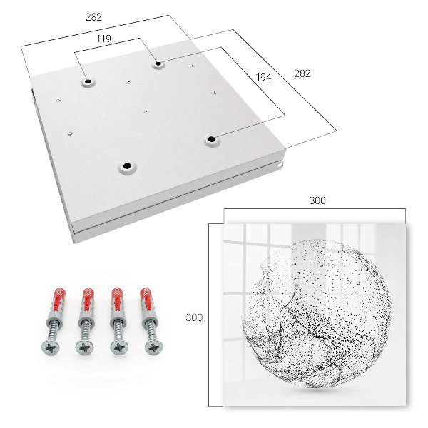 Key cabinet for wall Abstract space