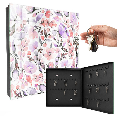 Key storage box Pastel flowers