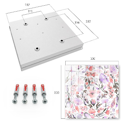 Key storage box Pastel flowers