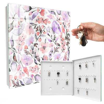 Key storage box Pastel flowers