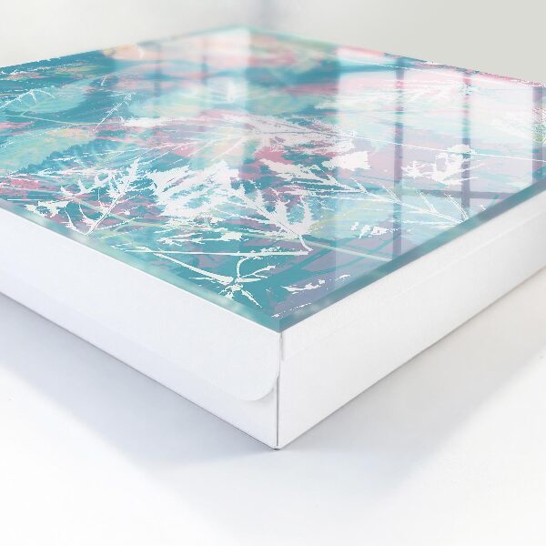 Key cabinet for wall Pastel leaves