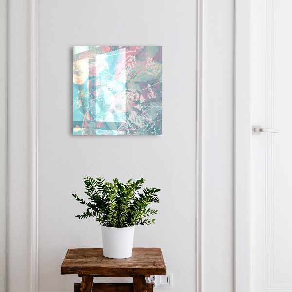 Key cabinet for wall Pastel leaves