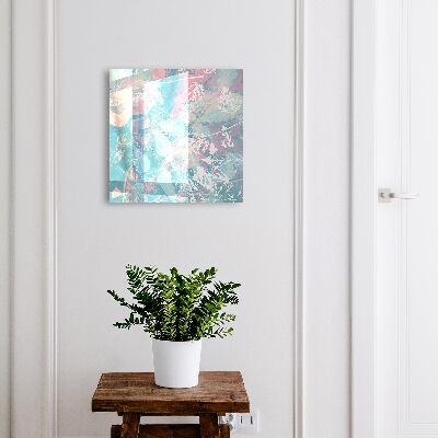 Key cabinet for wall Pastel leaves