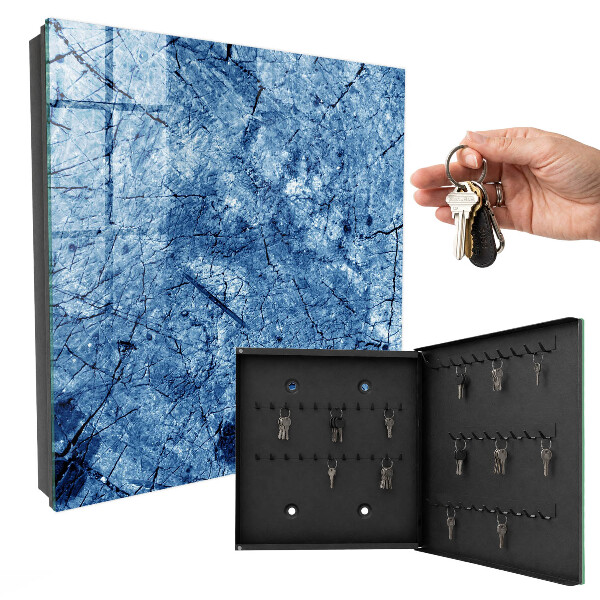 Key cabinet for wall Blue texture