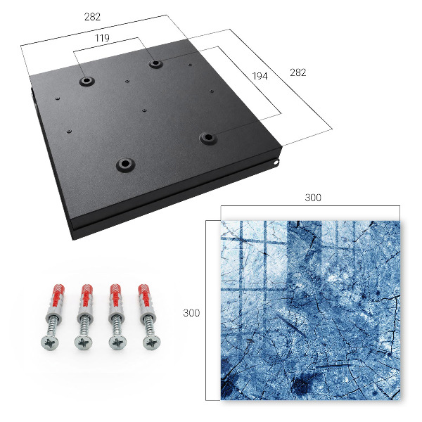 Key cabinet for wall Blue texture