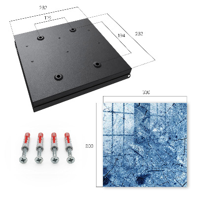 Key cabinet for wall Blue texture