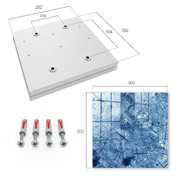 Key cabinet for wall Blue texture