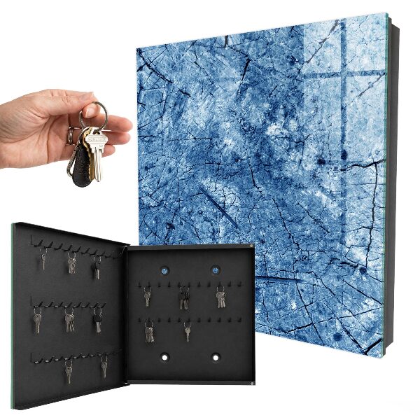 Key cabinet for wall Blue texture