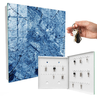 Key cabinet for wall Blue texture