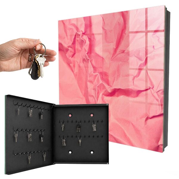 Key storage box Pink texture