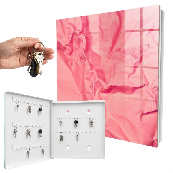 Key storage box Pink texture