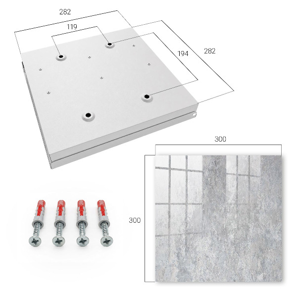 Key cabinet for wall Concrete pattern