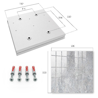 Key cabinet for wall Concrete pattern