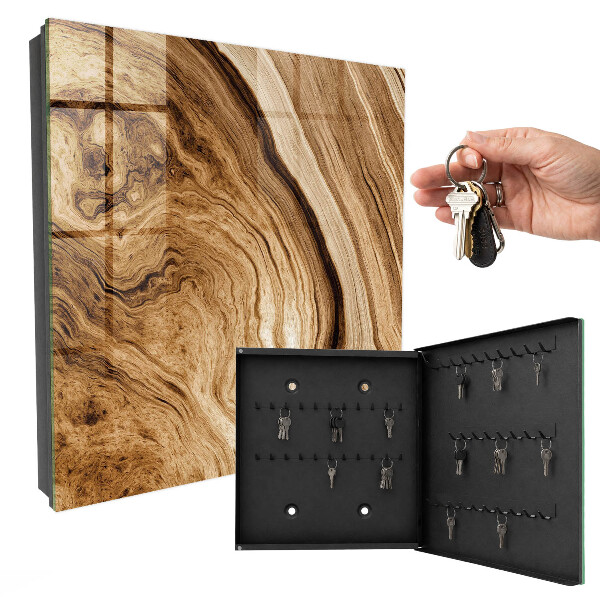 Key cabinet for wall Wooden waves