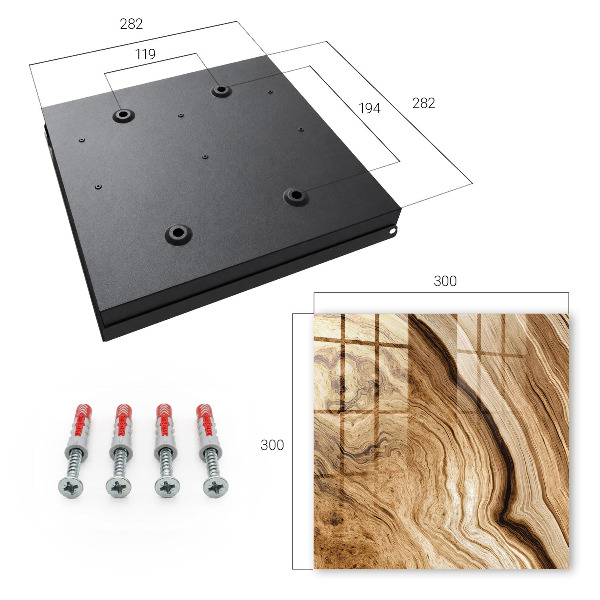 Key cabinet for wall Wooden waves