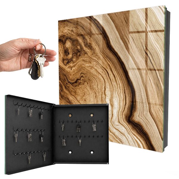 Key cabinet for wall Wooden waves