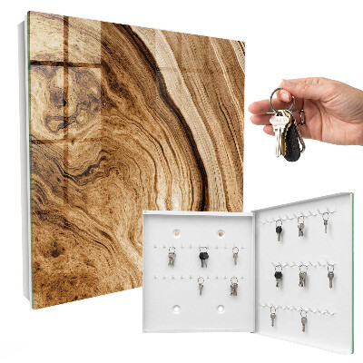 Key cabinet for wall Wooden waves