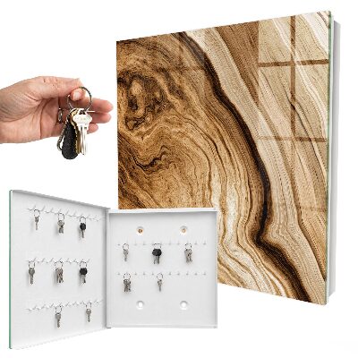 Key cabinet for wall Wooden waves