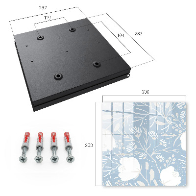 Key cabinet for wall Plant motifs
