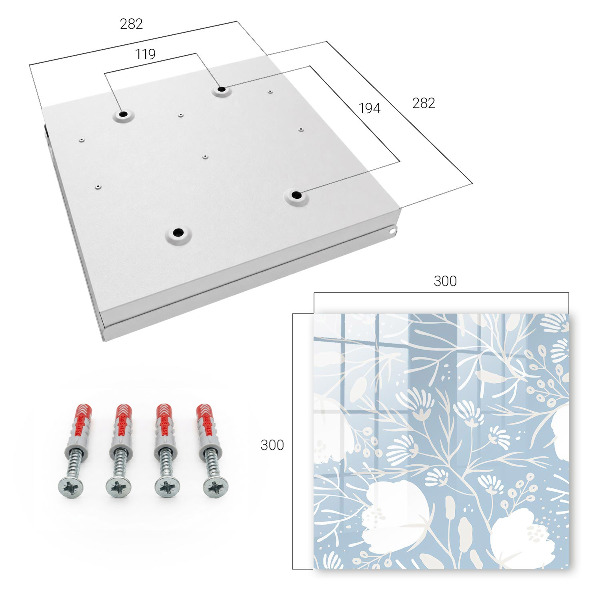 Key cabinet for wall Plant motifs