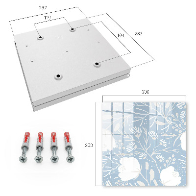 Key cabinet for wall Plant motifs
