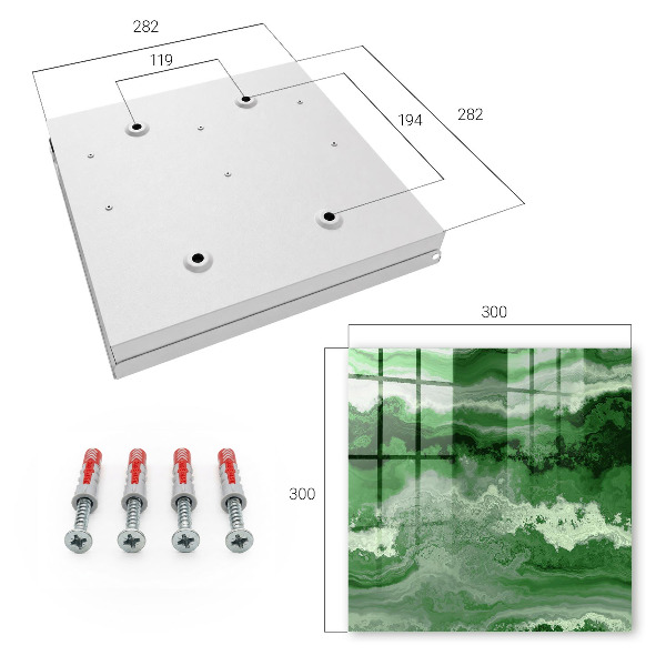 Key cabinet for wall Green structure
