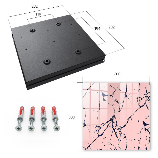 Key storage box Marble mosaic