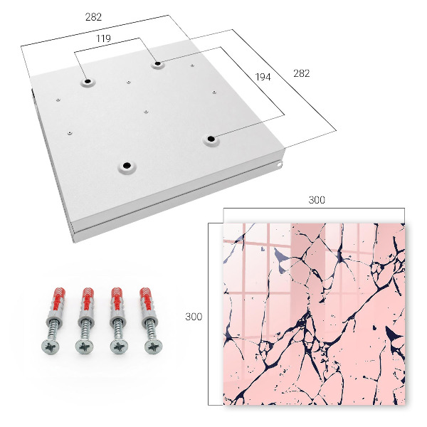 Key storage box Marble mosaic