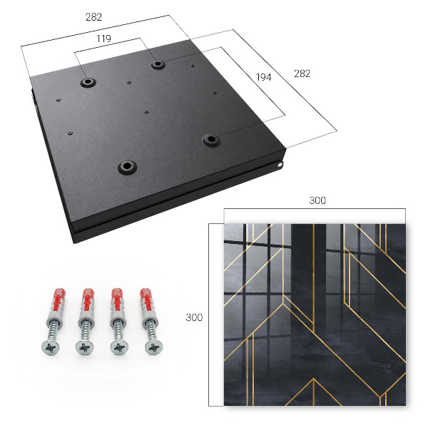 Key cabinet for wall Geometric structure