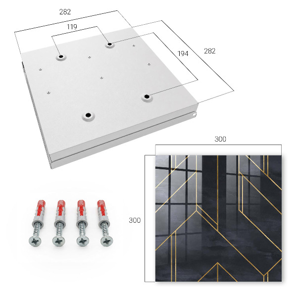 Key cabinet for wall Geometric structure