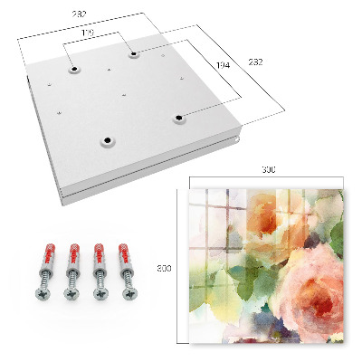 Key storage box Floral motif