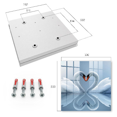 Key storage box Swan's Love