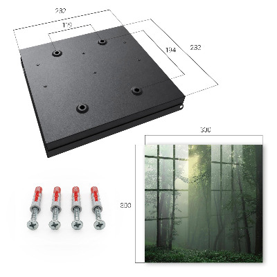 Key cabinet for wall Forest fog