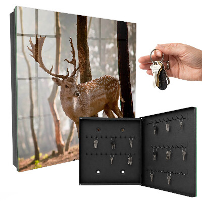 Key storage box Deer in the forest