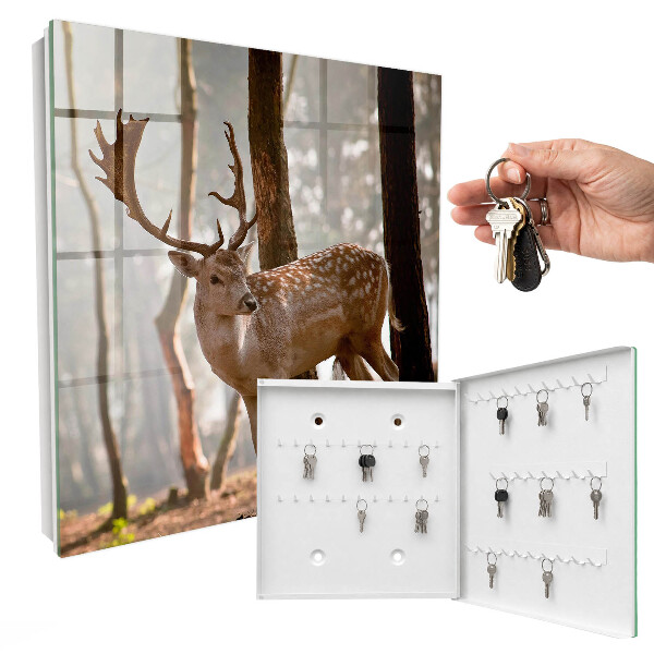 Key storage box Deer in the forest
