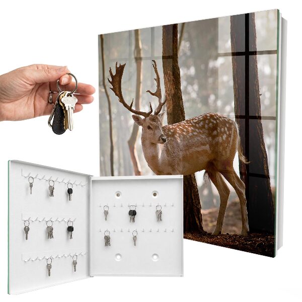 Key storage box Deer in the forest