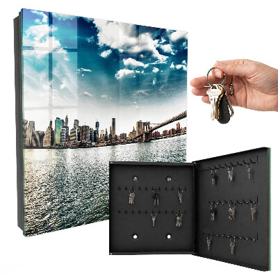Key cabinet for wall Urban landscape