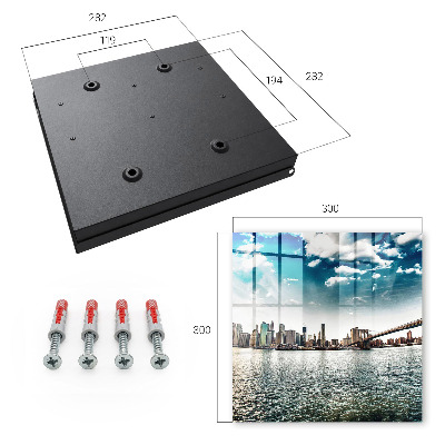 Key cabinet for wall Urban landscape