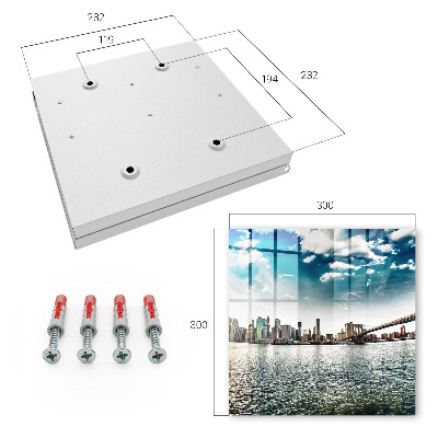 Key cabinet for wall Urban landscape