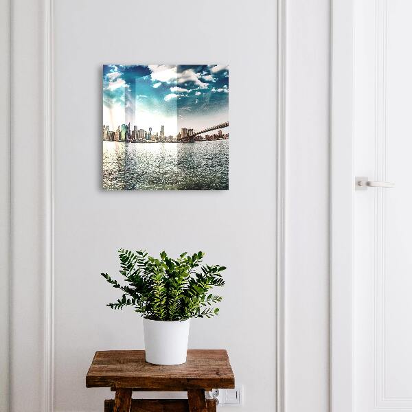 Key cabinet for wall Urban landscape