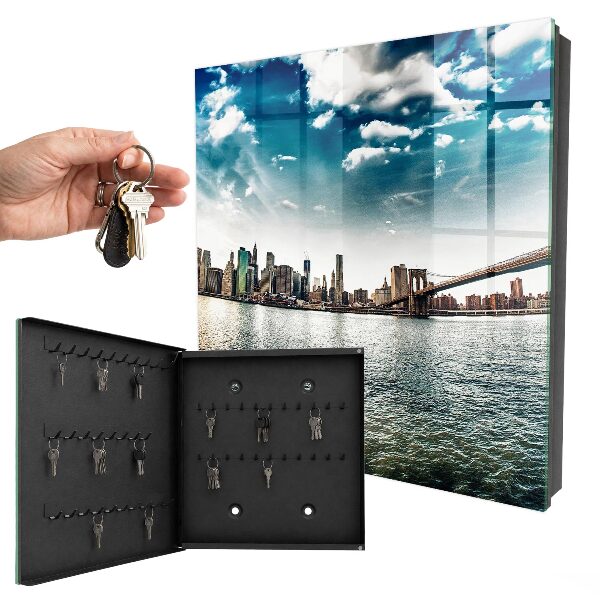 Key cabinet for wall Urban landscape