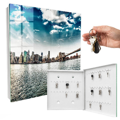 Key cabinet for wall Urban landscape
