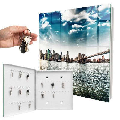 Key cabinet for wall Urban landscape