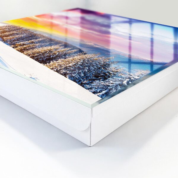 Key cabinet for wall Winter sunset