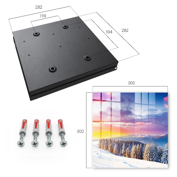 Key cabinet for wall Winter sunset