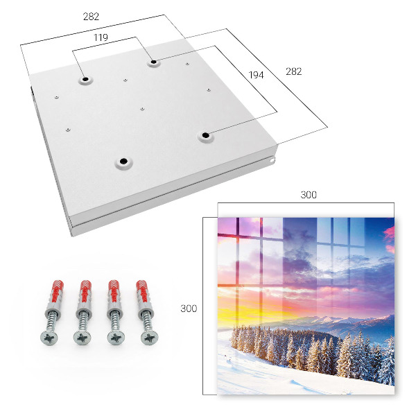 Key cabinet for wall Winter sunset