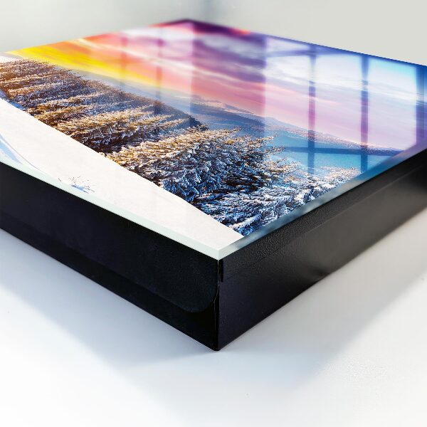 Key cabinet for wall Winter sunset